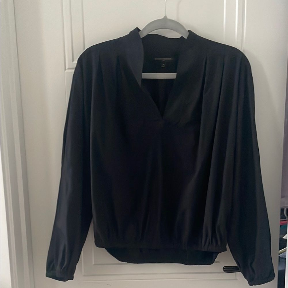 Banana Republic Factory Black Poplin Women's Top